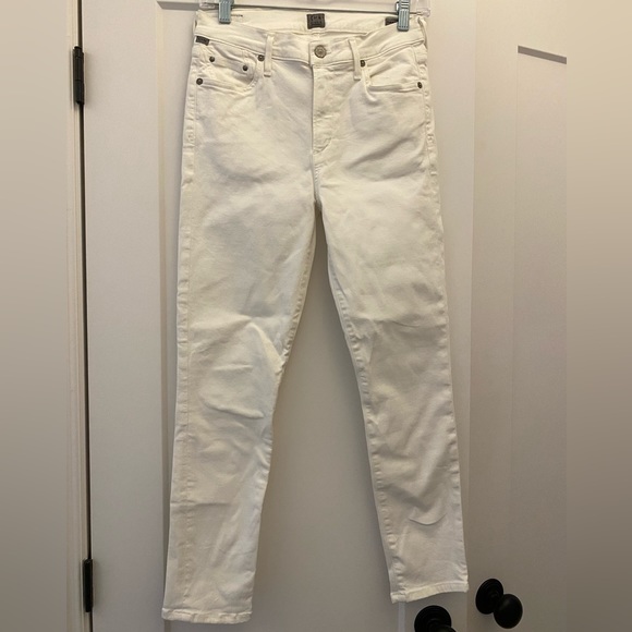 Citizen Of Humanity rocket crop high rise skinny jeans in white - Picture 5 of 6